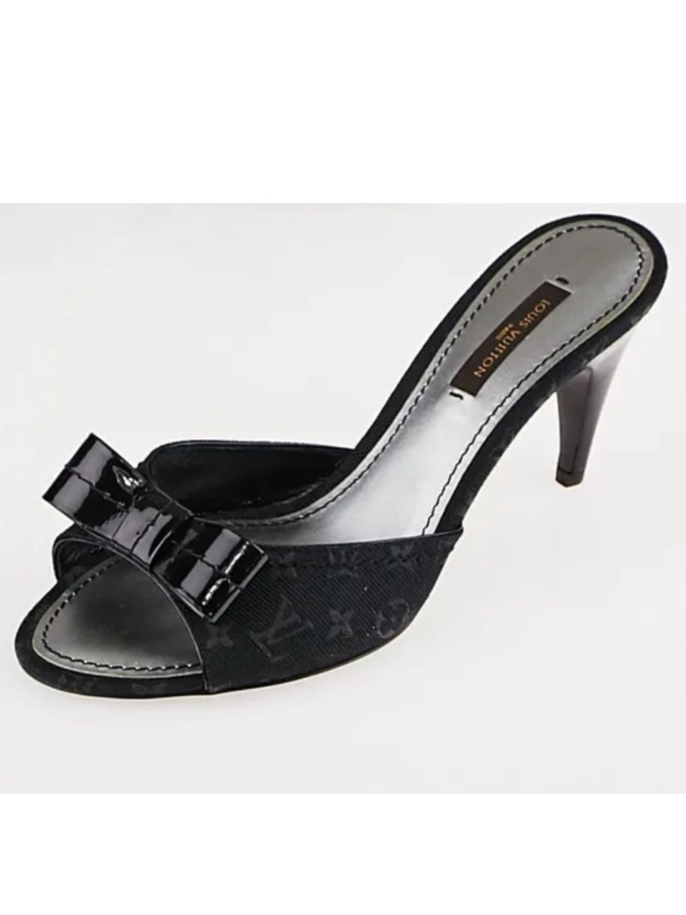 Louis Vuitton Monogram Mini Lin Open Toe Heels